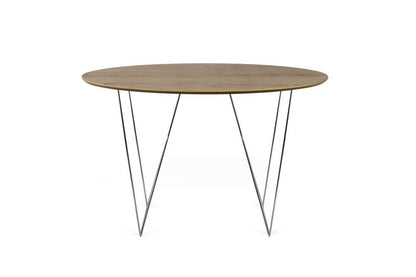 TEMAHOME - Row 47 Round Table with Trestles in Walnut / Chrome - 9500053603 veiw 1