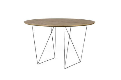 TEMAHOME - Row 47 Round Table with Trestles in Walnut / Chrome - 9500053603 veiw 2
