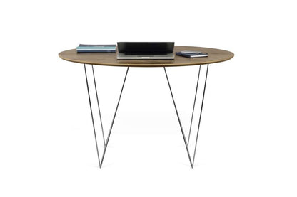 TEMAHOME - Row 47 Round Table with Trestles in Walnut / Chrome - 9500053603 veiw 3