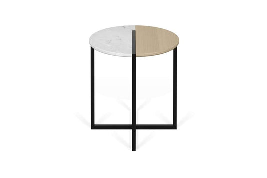 TEMAHOME - Sonata Side Table in White Marble / Light Oak  - 9003629204 veiw 1