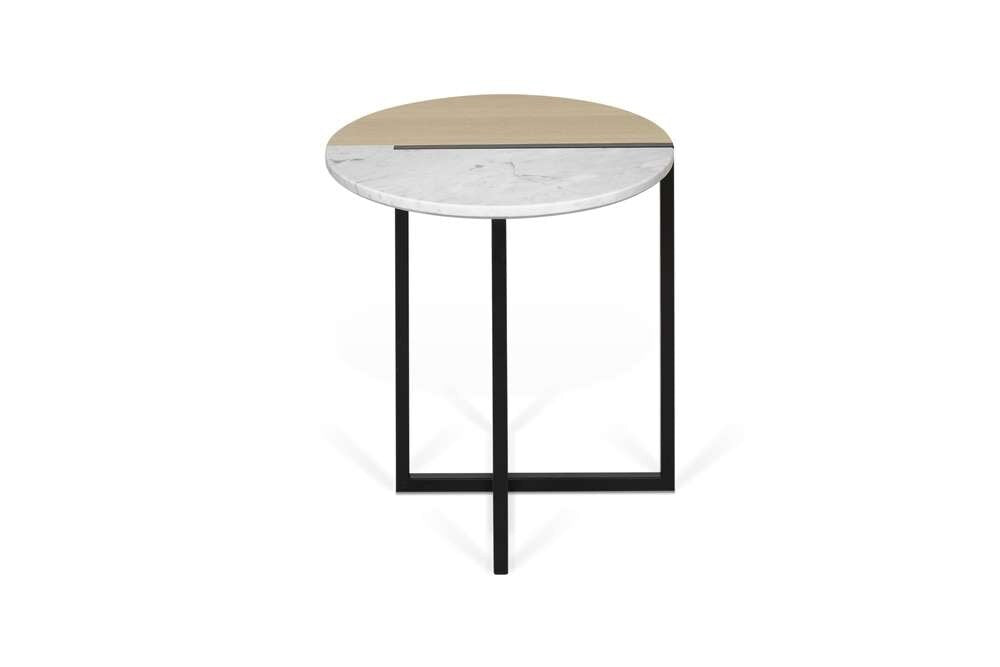 TEMAHOME - Sonata Side Table in White Marble / Light Oak  - 9003629204 veiw 3