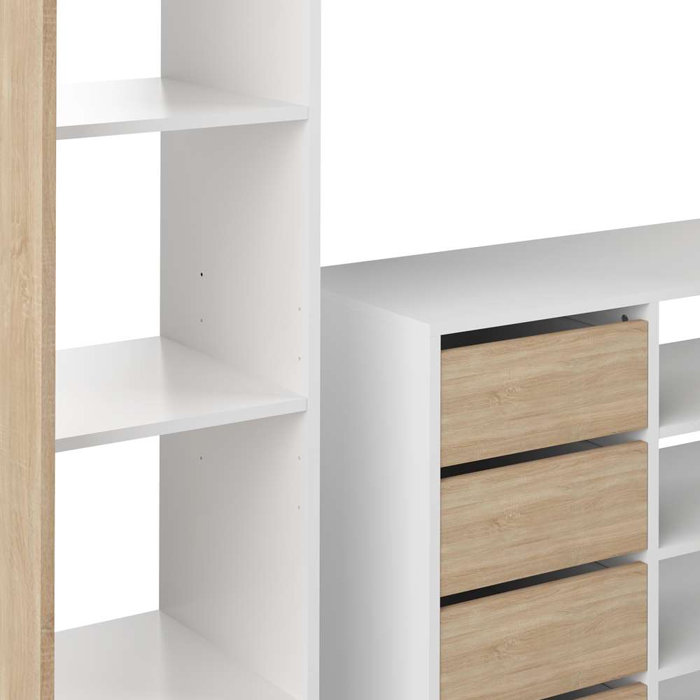 TEMAHOME - Tom Clothes Storage System - 2 Columns & Shoe Cabinet in Oak Color Color / Ecru - X4320X0377R00 veiw 3