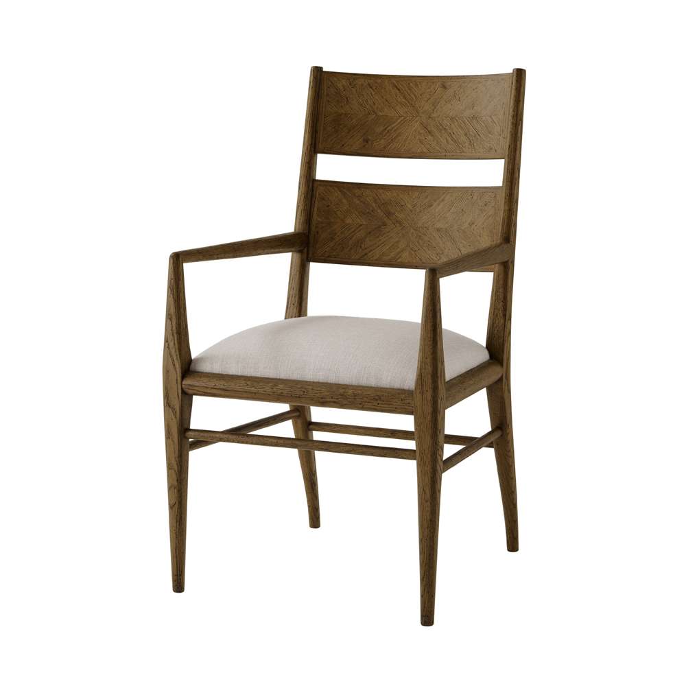 Theodore Alexander - Nova Dining Arm Chair in Dusk Finish (Set of 2) - TAS41023-1BUT veiw 1