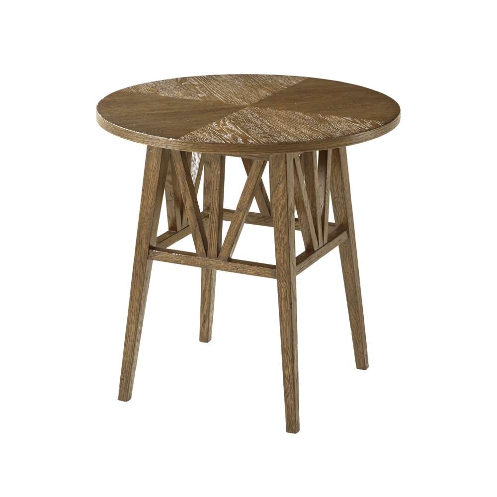Theodore Alexander - Nova Round Side Table in Dawn Finish - TAS50078-C253 veiw 1