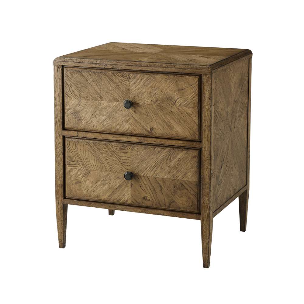 Theodore Alexander - Nova Two Drawers Night Stand in Dawn Finish - TAS60041-C253 veiw 1