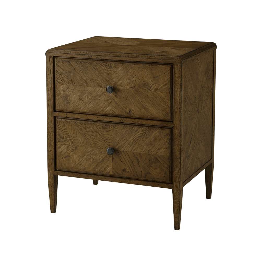 Theodore Alexander - Nova Two Drawers Night Stand in Dusk Finish - TAS60041-C254 veiw 1