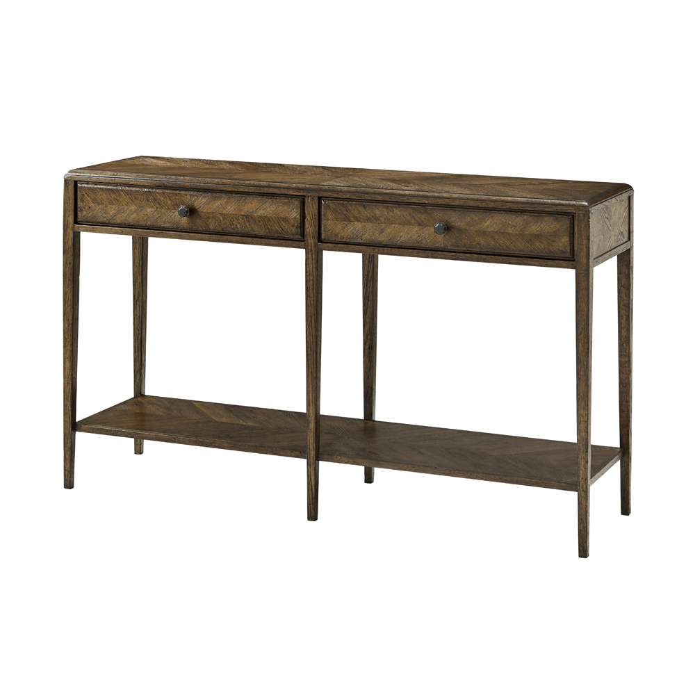 Theodore Alexander - Nova Two Frieze Drawers Console Table in Dusk Finish - TAS53037-C254 veiw 1