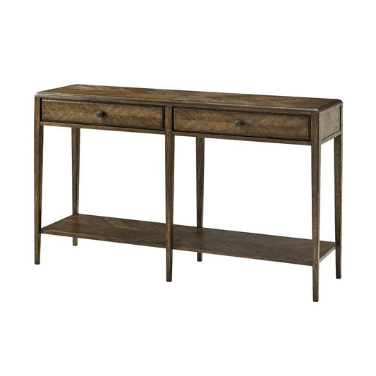 Theodore Alexander - Nova Two Frieze Drawers Console Table in Dusk Finish - TAS53037-C254 veiw 1