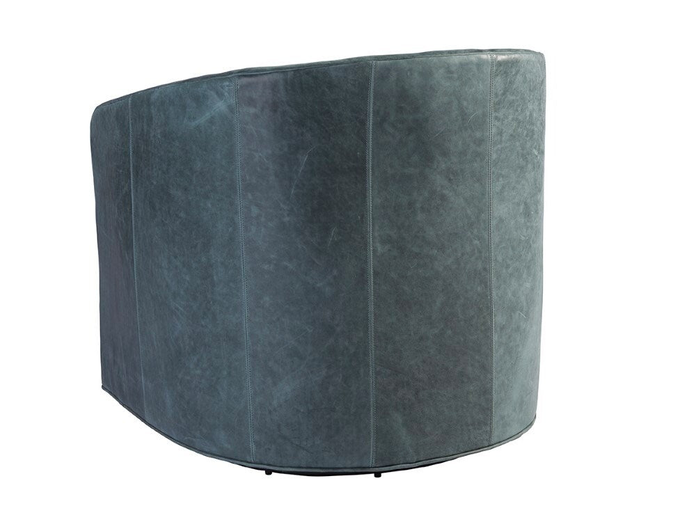 Tommy Bahama Home - Los Altos Colton Leather Swivel Chair in Smoke Gray - 01-7277-11SW-LL-40 veiw 3
