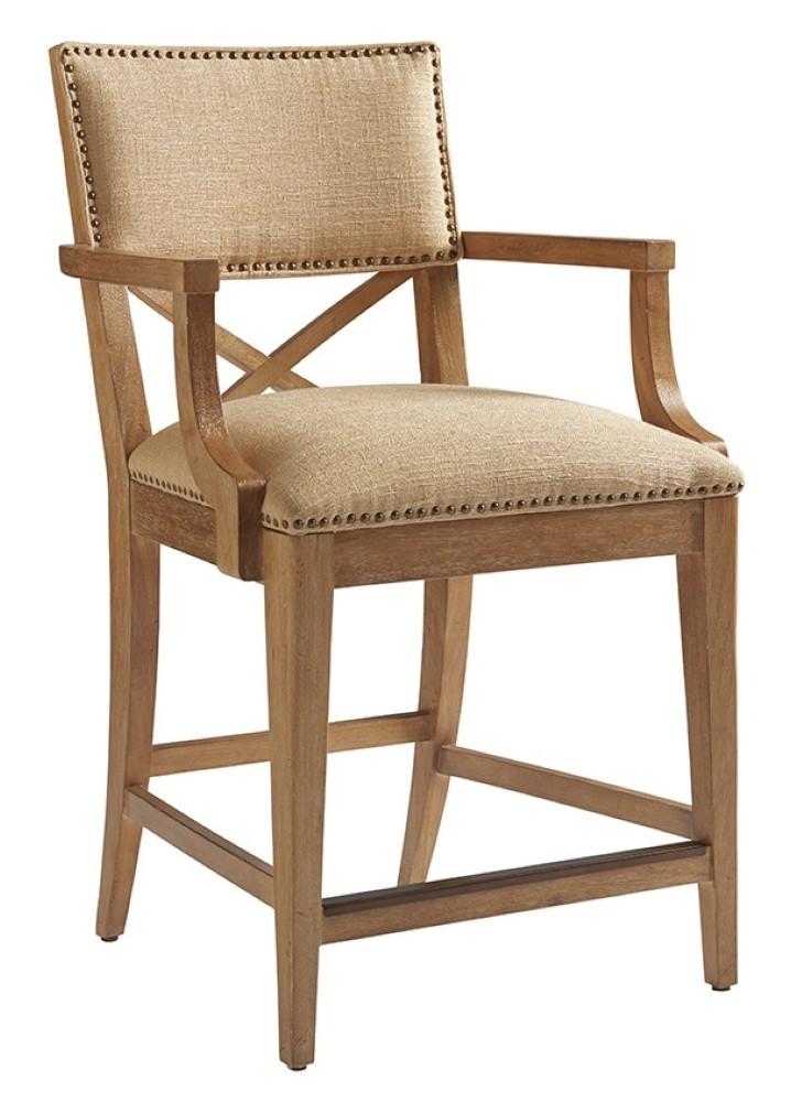 Tommy Bahama Home - Los Altos Sutherland Upholstered Counter Stool in Beige - 01-0566-895-01 veiw 1