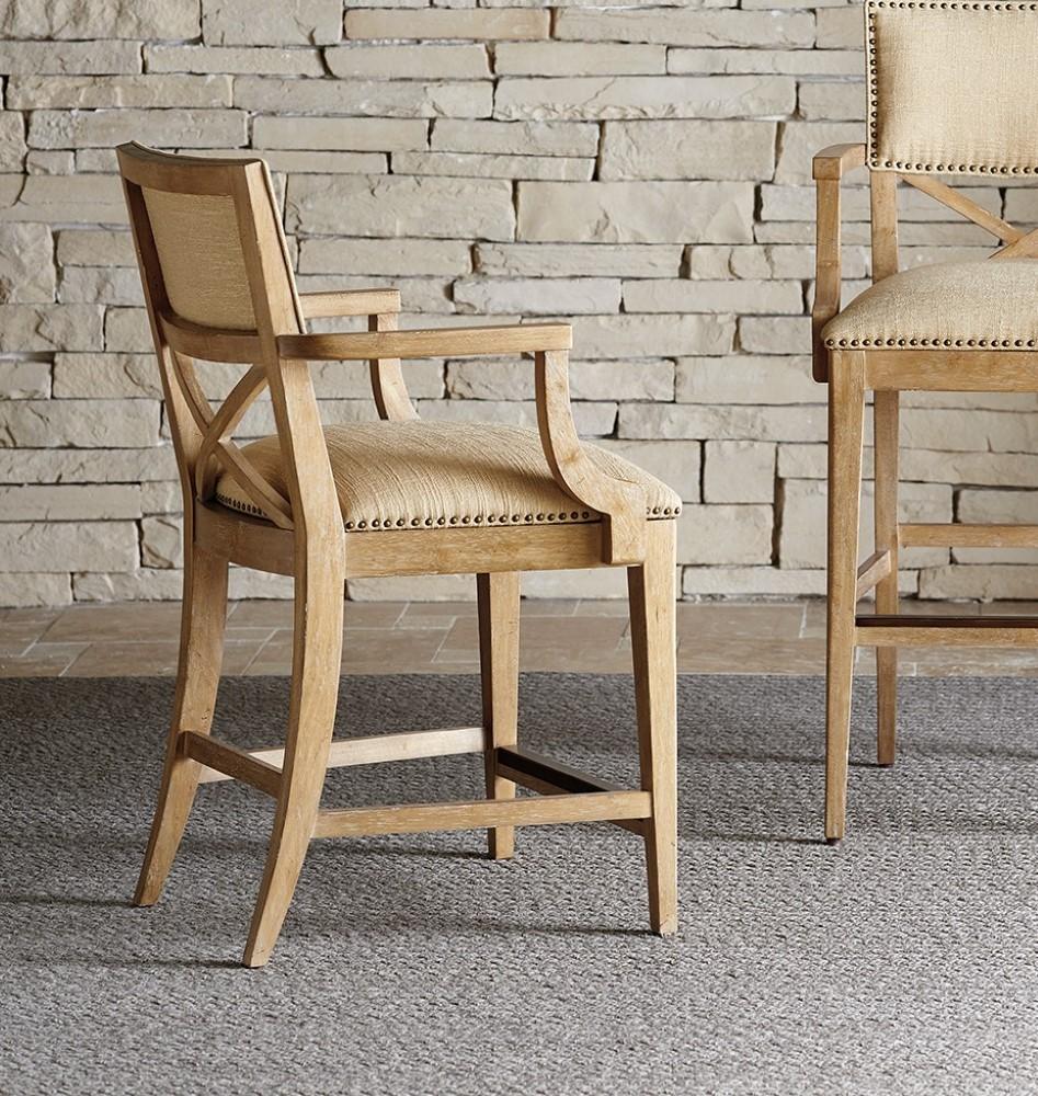 Tommy Bahama Home - Los Altos Sutherland Upholstered Counter Stool in Beige - 01-0566-895-01 veiw 2