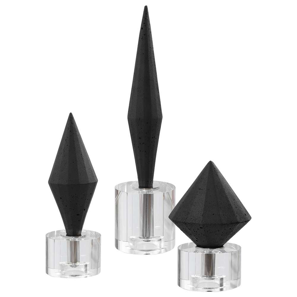 Uttermost - Alize Black Sculptures, (Set of 3) - 17916 veiw 1