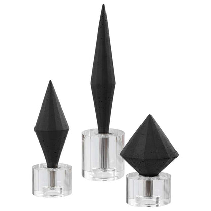 Uttermost - Alize Black Sculptures, (Set of 3) - 17916 veiw 1