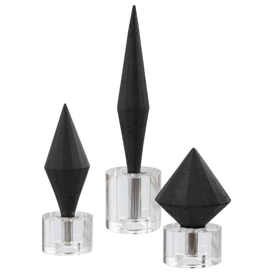 Uttermost - Alize Black Sculptures, (Set of 3) - 17916 veiw 1