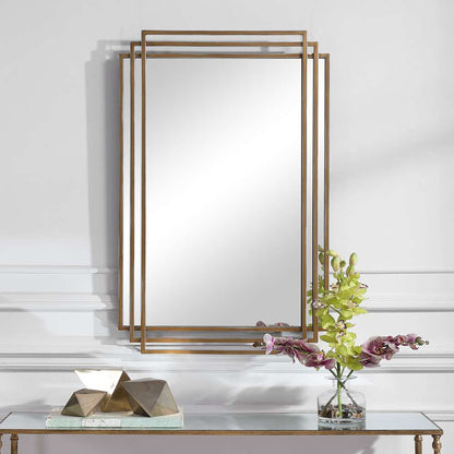 Uttermost - Amherst Brushed Gold Mirror - 09688 veiw 3