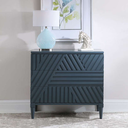 Uttermost - Colby Blue Drawer Chest - 25383 veiw 4