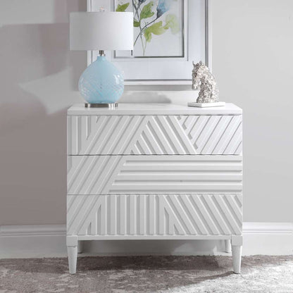 Uttermost - Colby White Drawer Chest - 25382 veiw 4