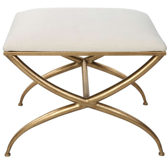Uttermost - Crossing Small White Bench - 23677 veiw 1