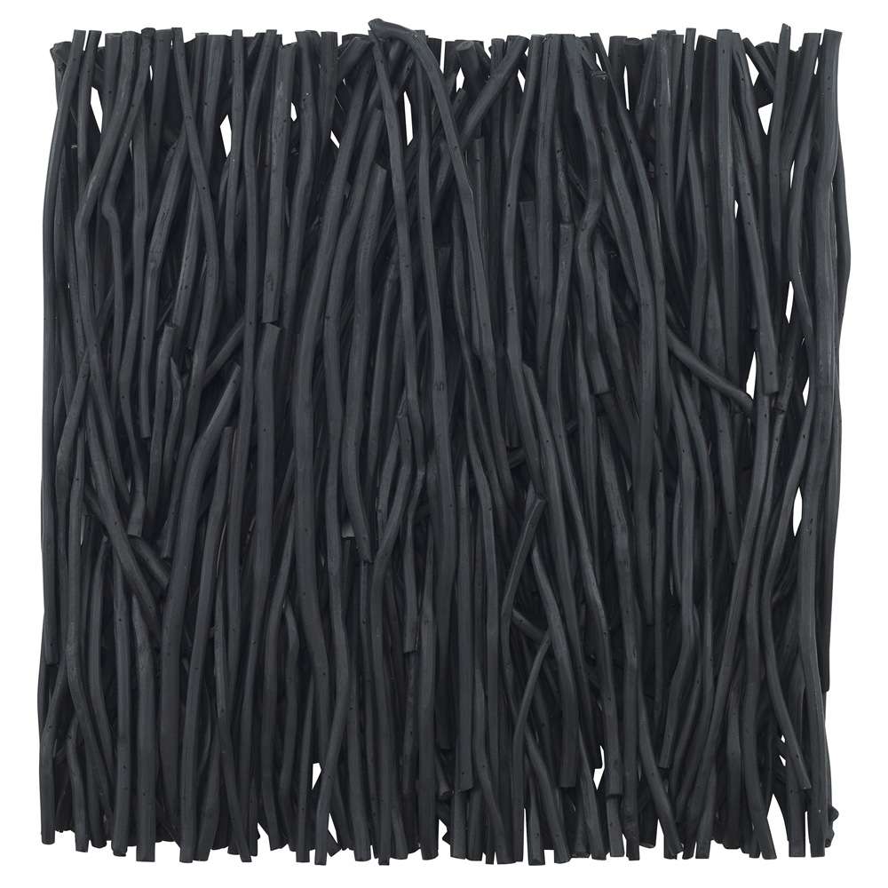 Uttermost - Gathered Teak Square Black Wood Wall Decor - 04353 veiw 1