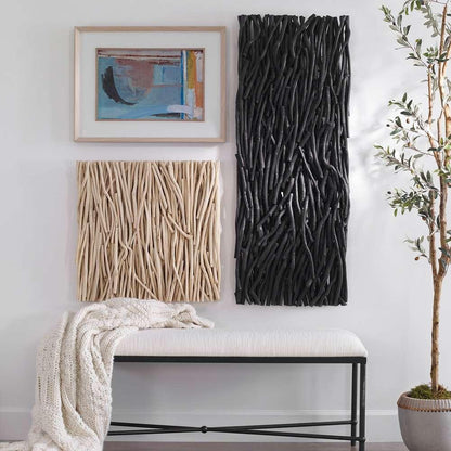 Uttermost - Gathered Teak Square Bleached Wood Wall Decor - 04352 veiw 4