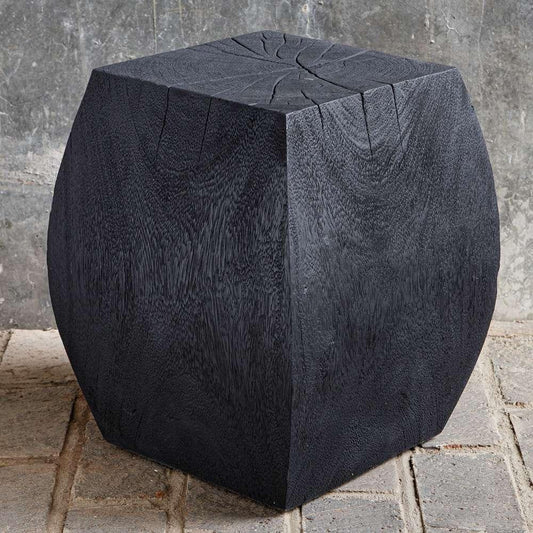 Uttermost - Grove Black Wooden Accent Stool - 25296 veiw 2