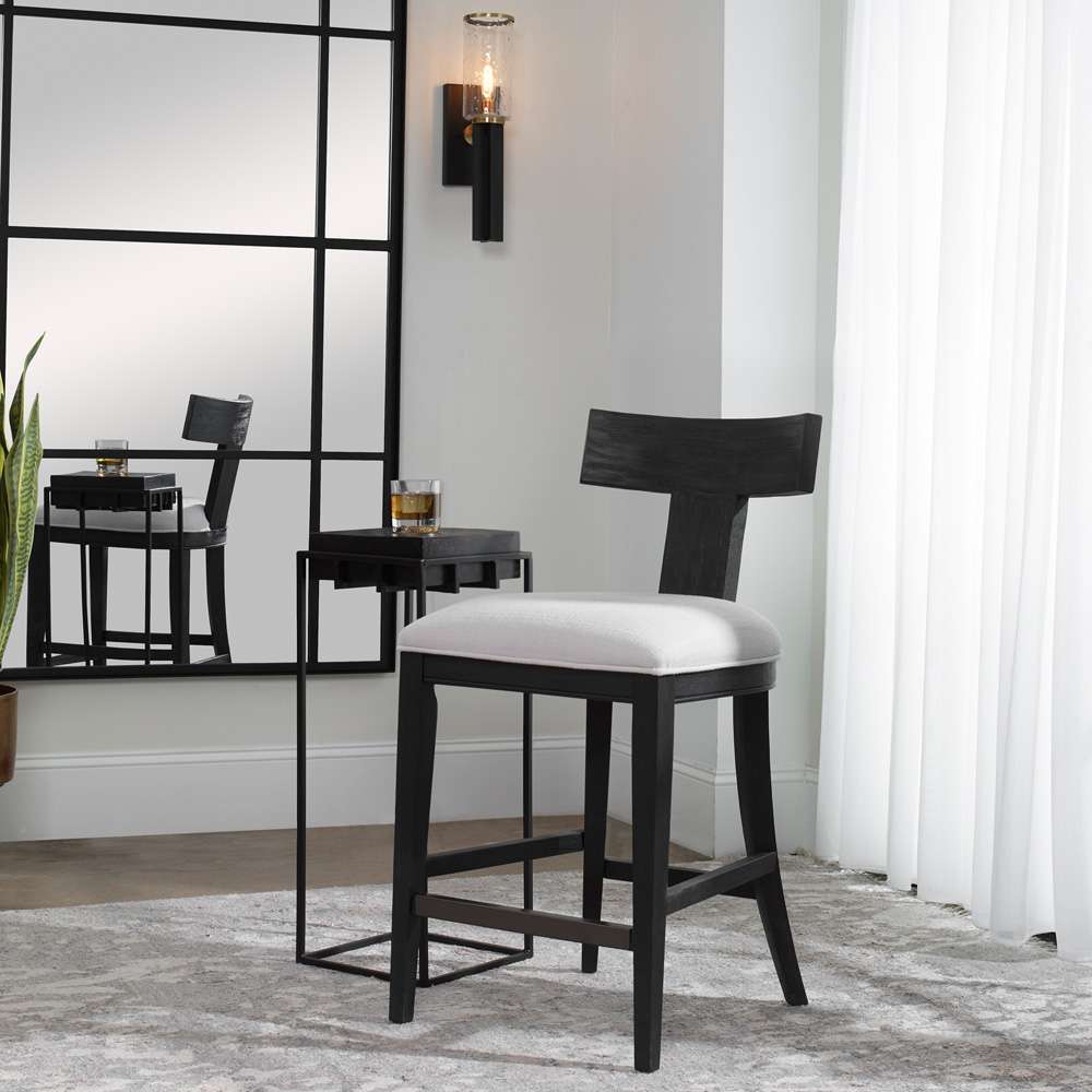 Uttermost - Idris Modern Wood Counter Stool - 23664 veiw 2