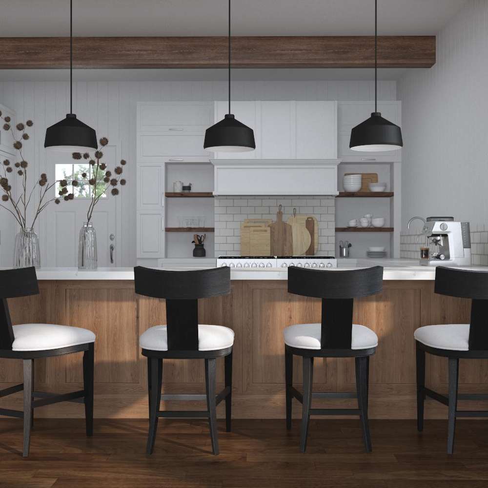 Uttermost - Idris Modern Wood Counter Stool - 23664 veiw 4