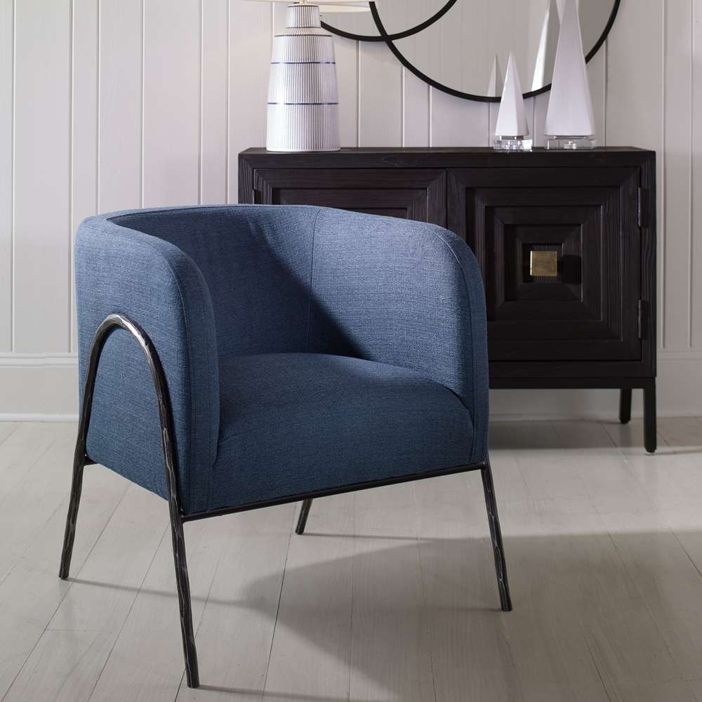 Uttermost - Jacobsen Denim Barrel Chair - 23683 veiw 4