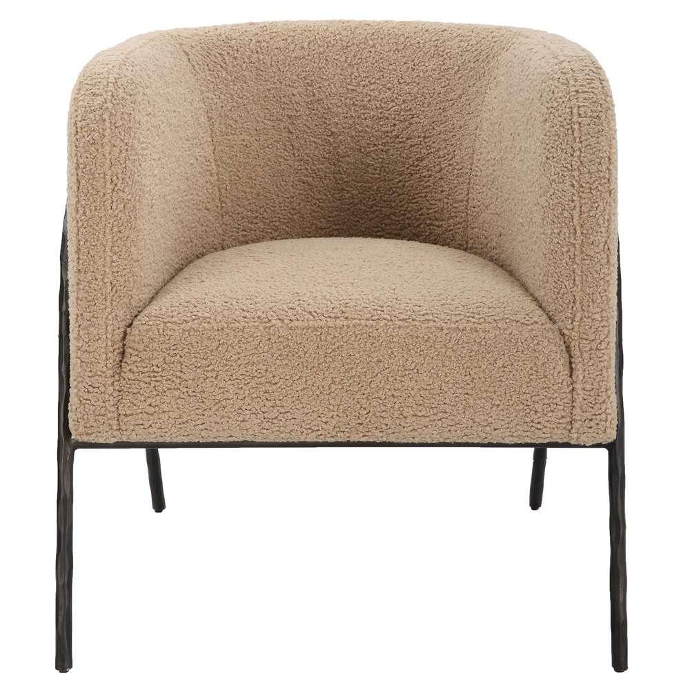 Uttermost - Jacobsen Tan Shearling Barrel Chair - 23754 veiw 1