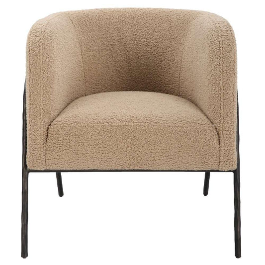 Uttermost - Jacobsen Tan Shearling Barrel Chair - 23754 veiw 1