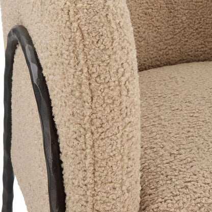 Uttermost - Jacobsen Tan Shearling Barrel Chair - 23754 veiw 3