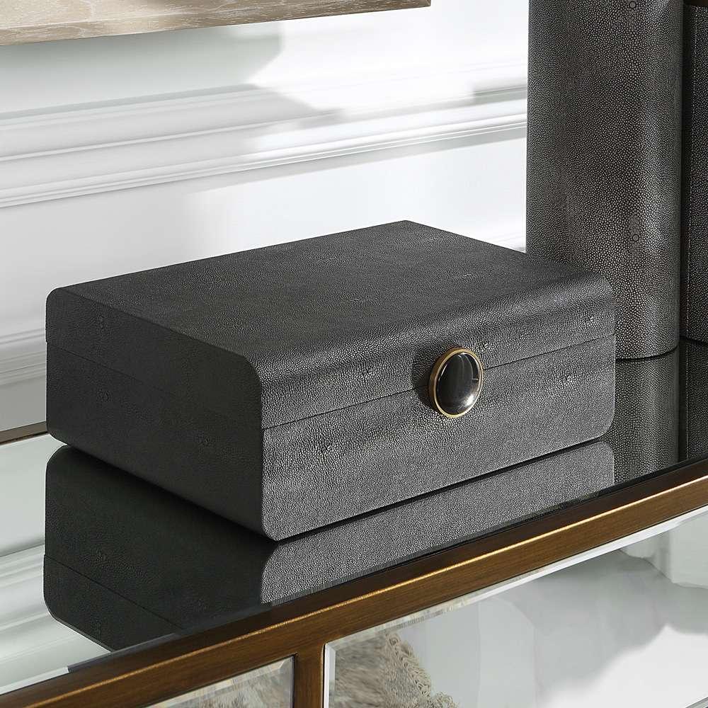 Uttermost - Lalique Black Shagreen Box  - 18058 veiw 2