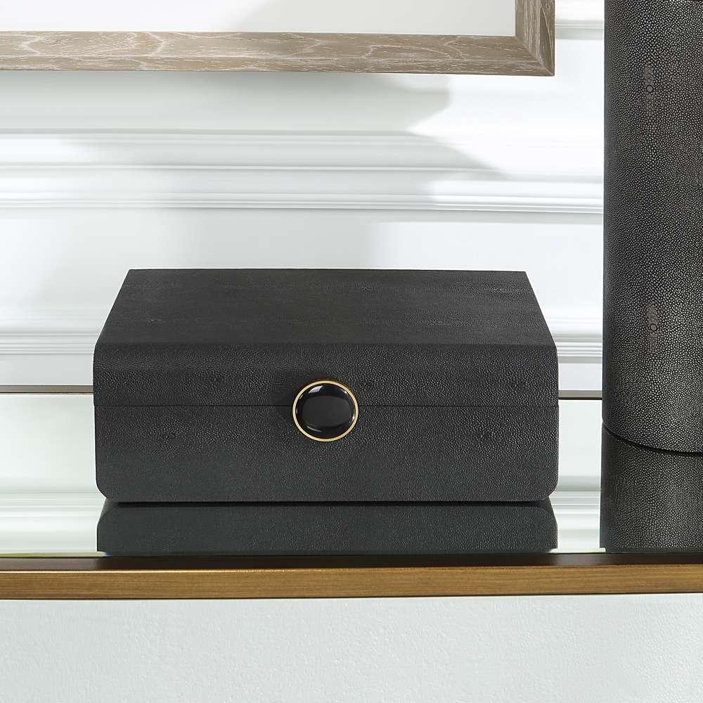 Uttermost - Lalique Black Shagreen Box  - 18058 veiw 4