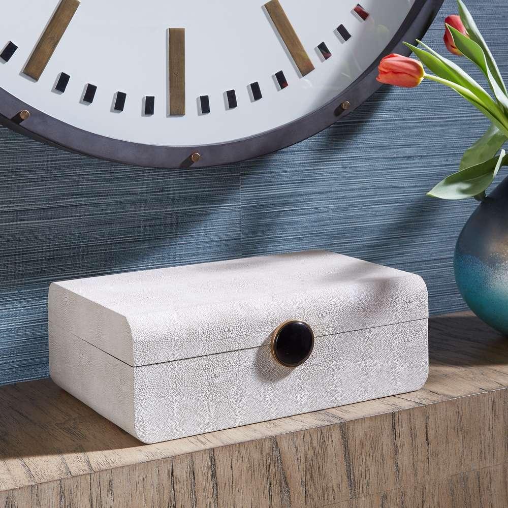 Uttermost - Lalique White Shagreen Box - 17995 veiw 4