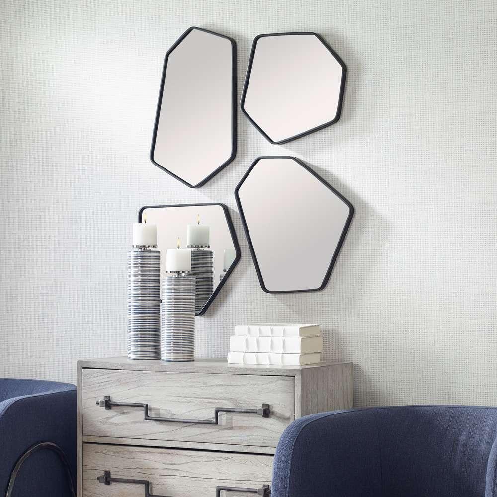 Uttermost - Linneah Black Mirrors, Set/4 - 09813 veiw 2