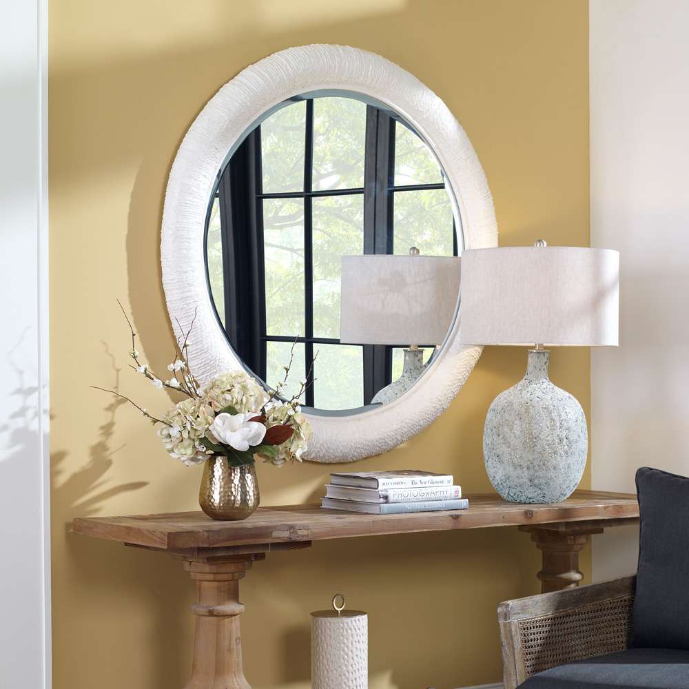 Uttermost - Mariner White Round Mirror - 08168 veiw 2
