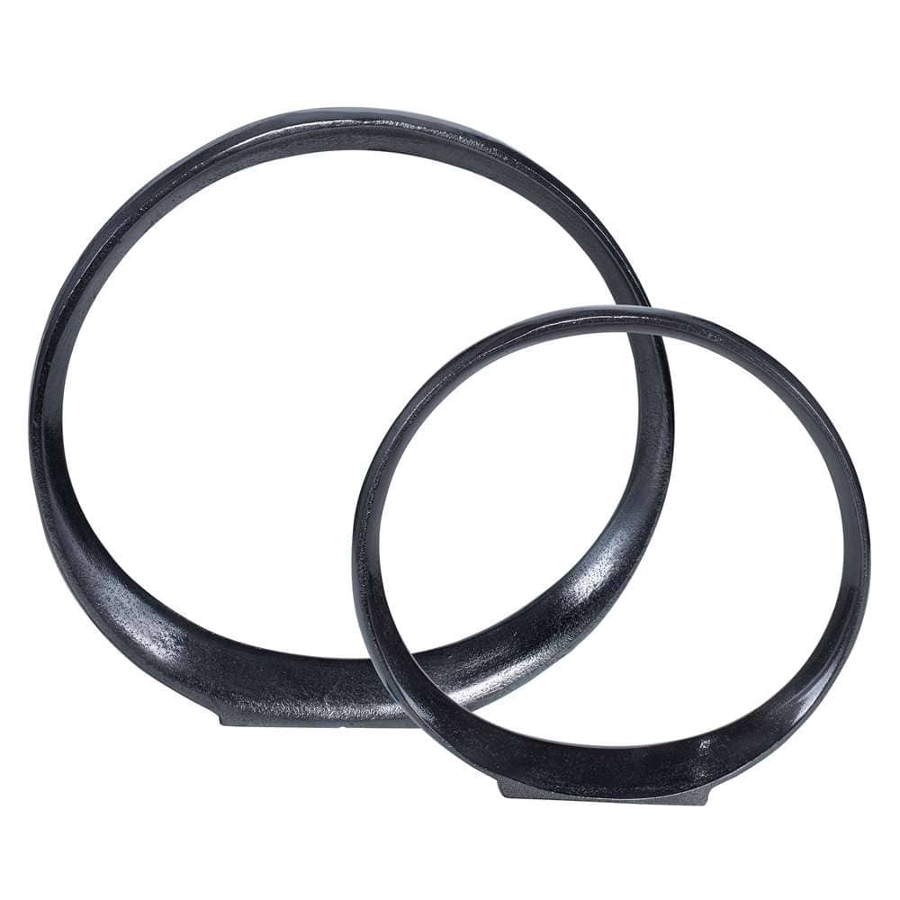Uttermost - Orbits Black Ring Sculptures (Set of 2) - 17913 veiw 1