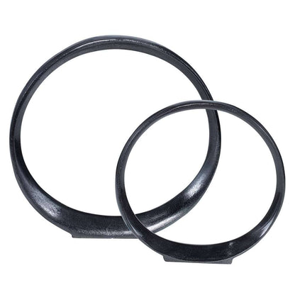 Uttermost - Orbits Black Ring Sculptures (Set of 2) - 17913 veiw 1