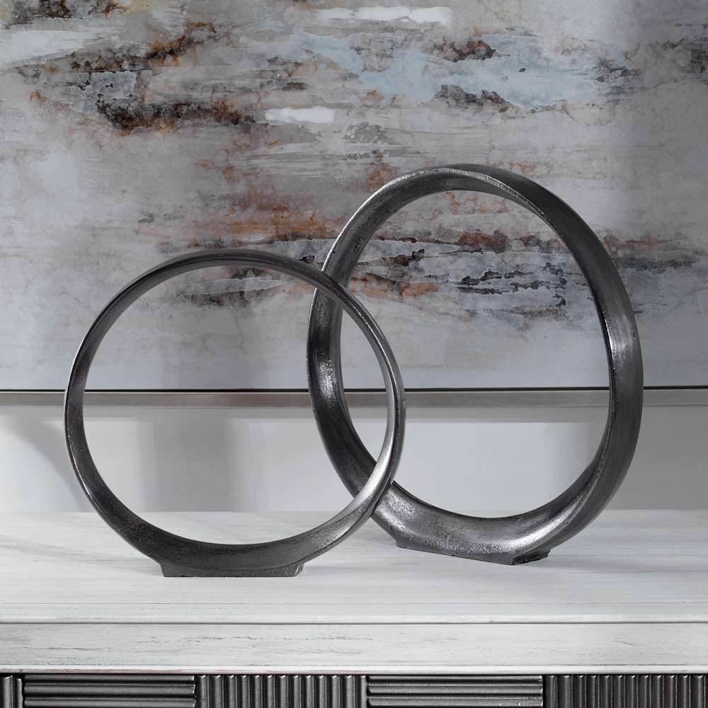Uttermost - Orbits Black Ring Sculptures (Set of 2) - 17913 veiw 3