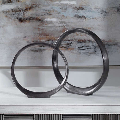 Uttermost - Orbits Black Ring Sculptures (Set of 2) - 17913 veiw 3