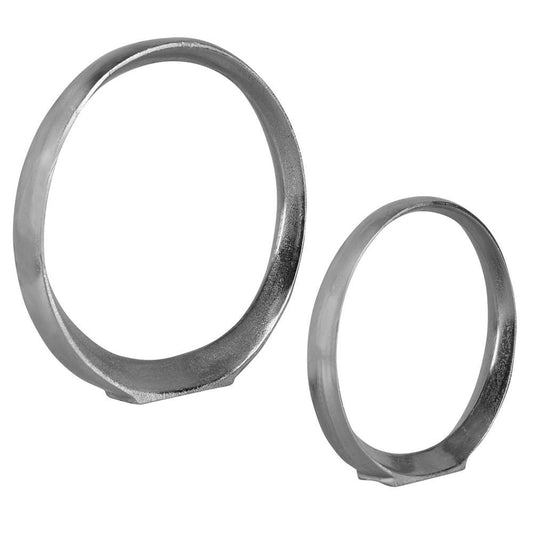 Uttermost - Orbits Nickel Ring Sculptures (Set of 2) - 17985 veiw 2