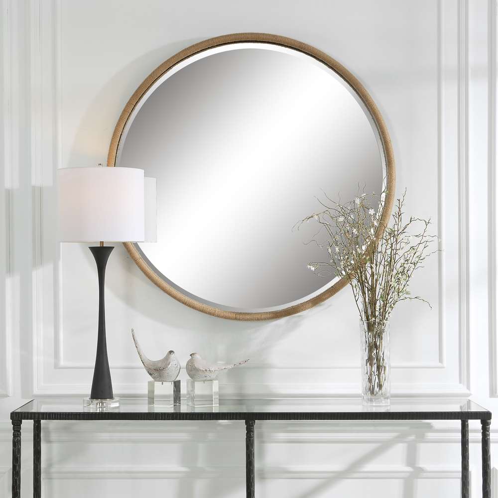 Uttermost - Ranchero Natural Rope Round Mirror - 09887 veiw 4