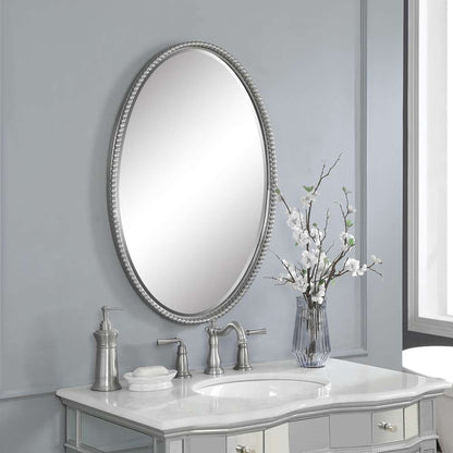Uttermost - Sherise Brushed Nickel Oval Mirror - 01102-B veiw 2