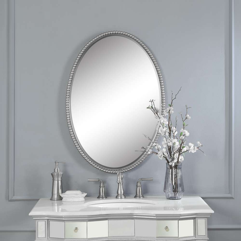 Uttermost - Sherise Brushed Nickel Oval Mirror - 01102-B veiw 4