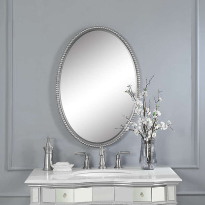 Uttermost - Sherise Brushed Nickel Oval Mirror - 01102-B veiw 4
