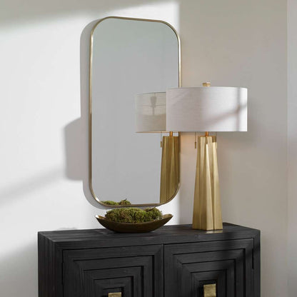 Uttermost - Taft Plated Brass Mirror - 09718 veiw 2