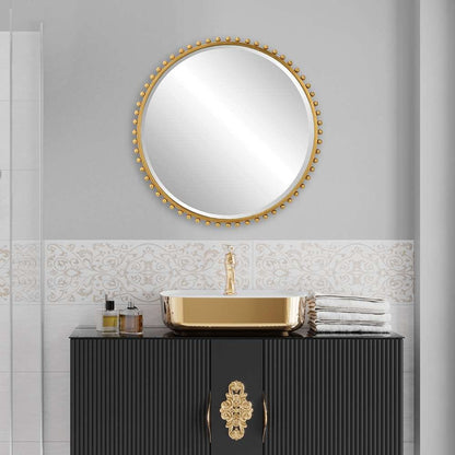 Uttermost - Taza Gold Round Mirror - 09777 veiw 3