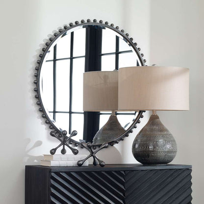 Uttermost - Taza Round Iron Mirror - 09691 veiw 2