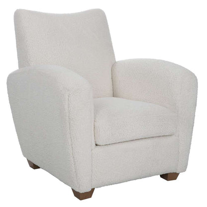 Uttermost - Teddy White Shearling Accent Chair - 23682 veiw 3
