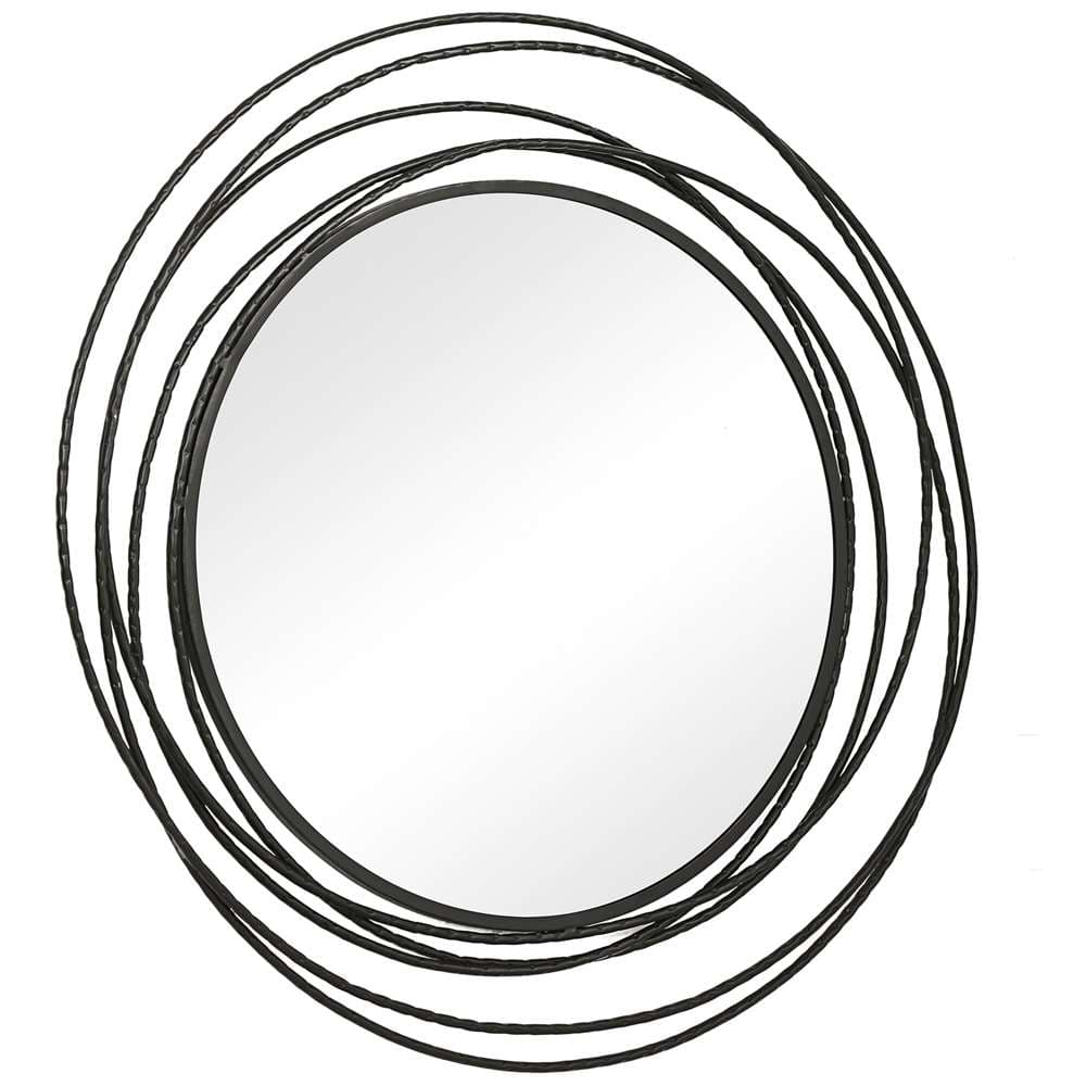 Uttermost - Whirlwind Black Round Mirror - 09704 veiw 3